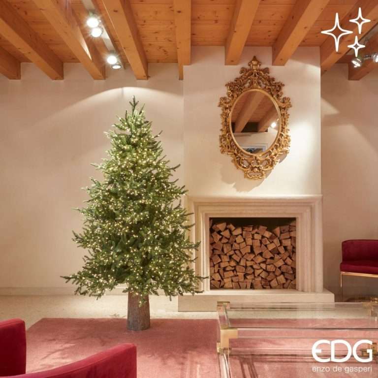 Albero di Natale EDG Pino Luxury H.180 cm D.136 cm con 3000 LED