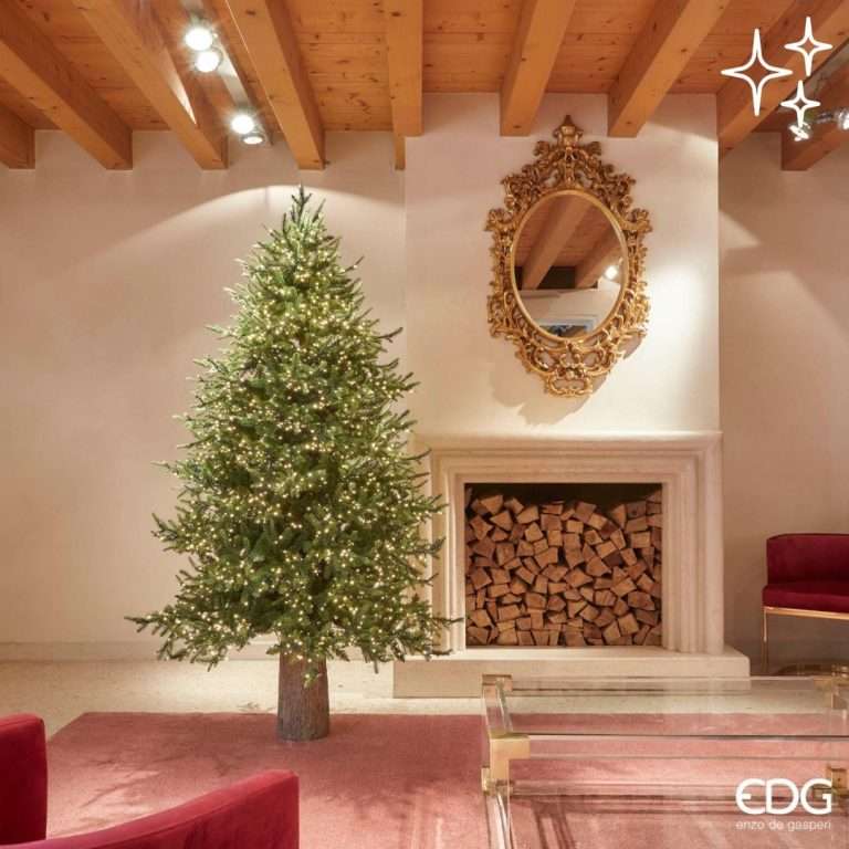 Albero di Natale EDG Pino Luxury H.210 cm D.142 cm con 4000 Led.