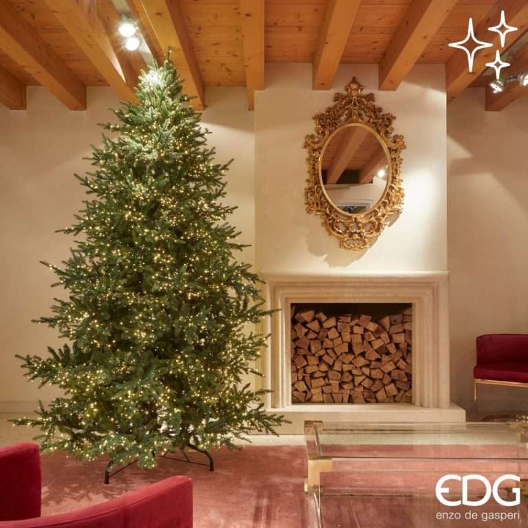 Albero di Natale EDG Pino Luxury H.270 cm D.163 cm con 6000 Led