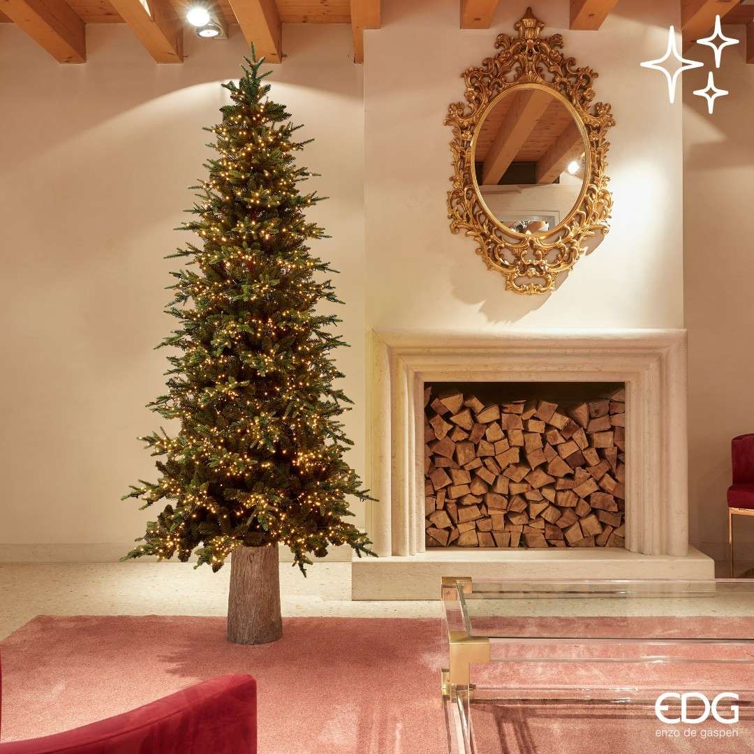 EDG Pine Luxury New Christmas Tree H.210 cm D.110cm with 3000 LEDs