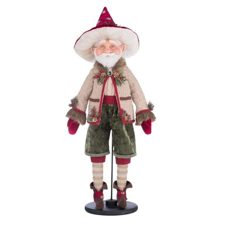Elfo William Crema e Rosso - H. 74 cm - Katherine's Collection