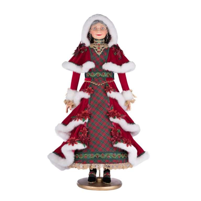 Signora Natale Scozzese Rossa - H 87 cm - Katherine's Collection