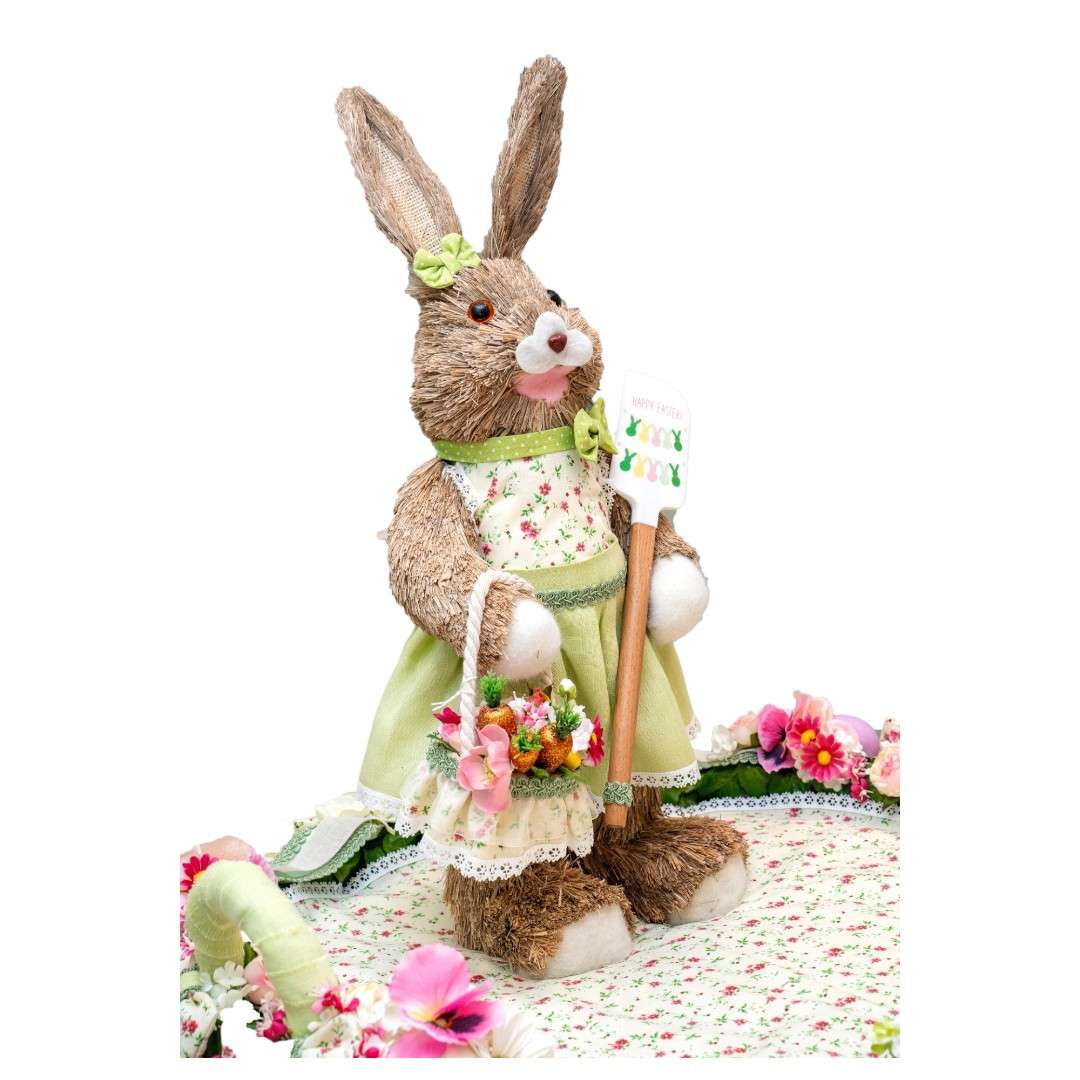 Centrotavola Maxi "Green Flowers Rabbit" - immagine 4
