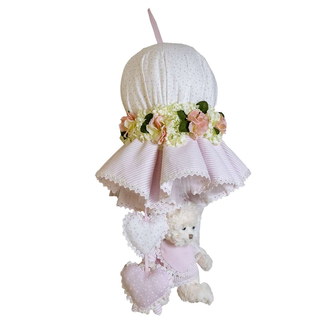 Fiocco Nascita Stelline e Righe Rosa – Image 3