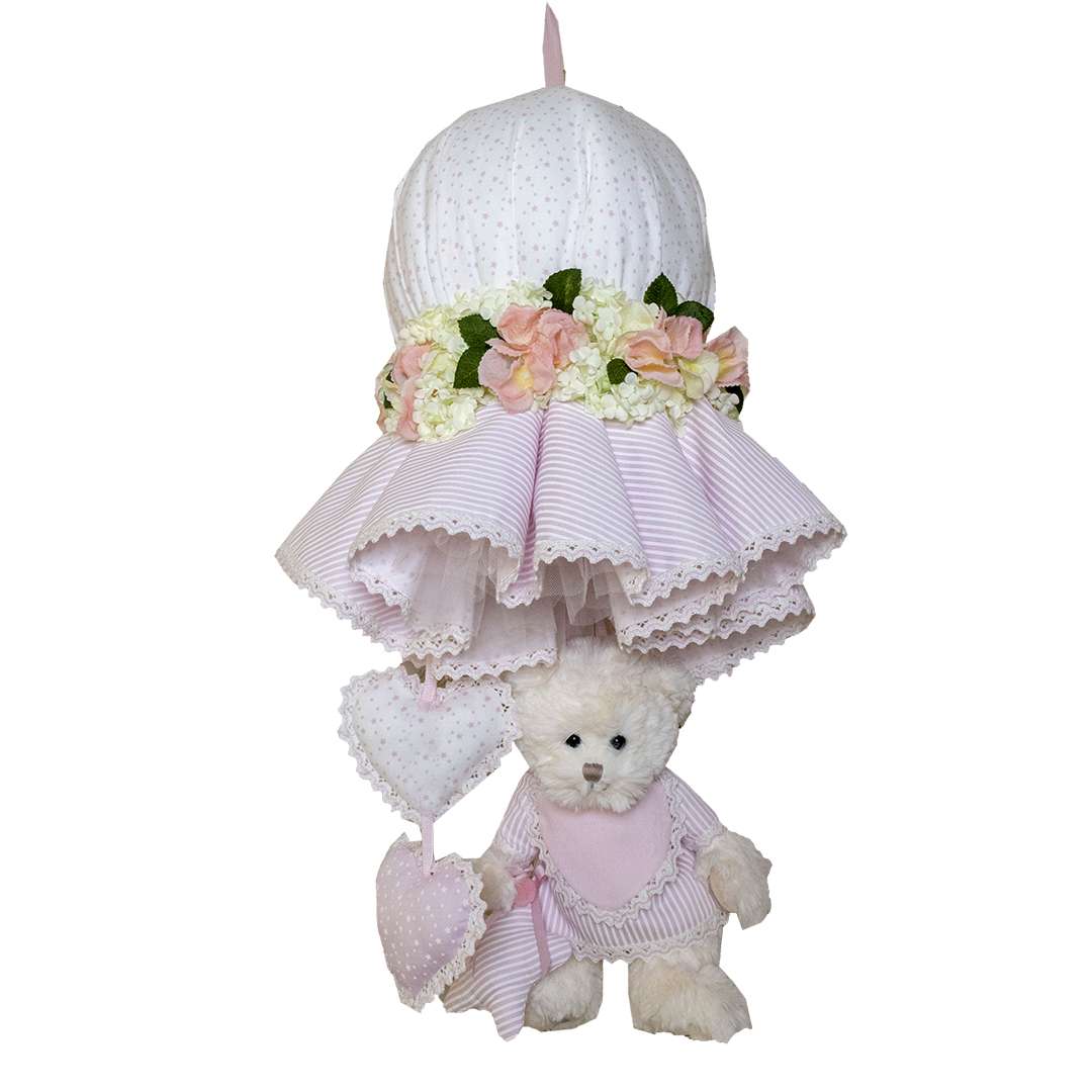 Fiocco Nascita Stelline e Righe Rosa – Image 4