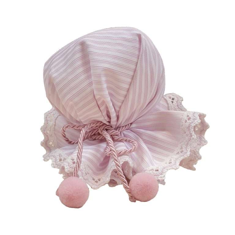 Centrino Righe Rosa in Piquet