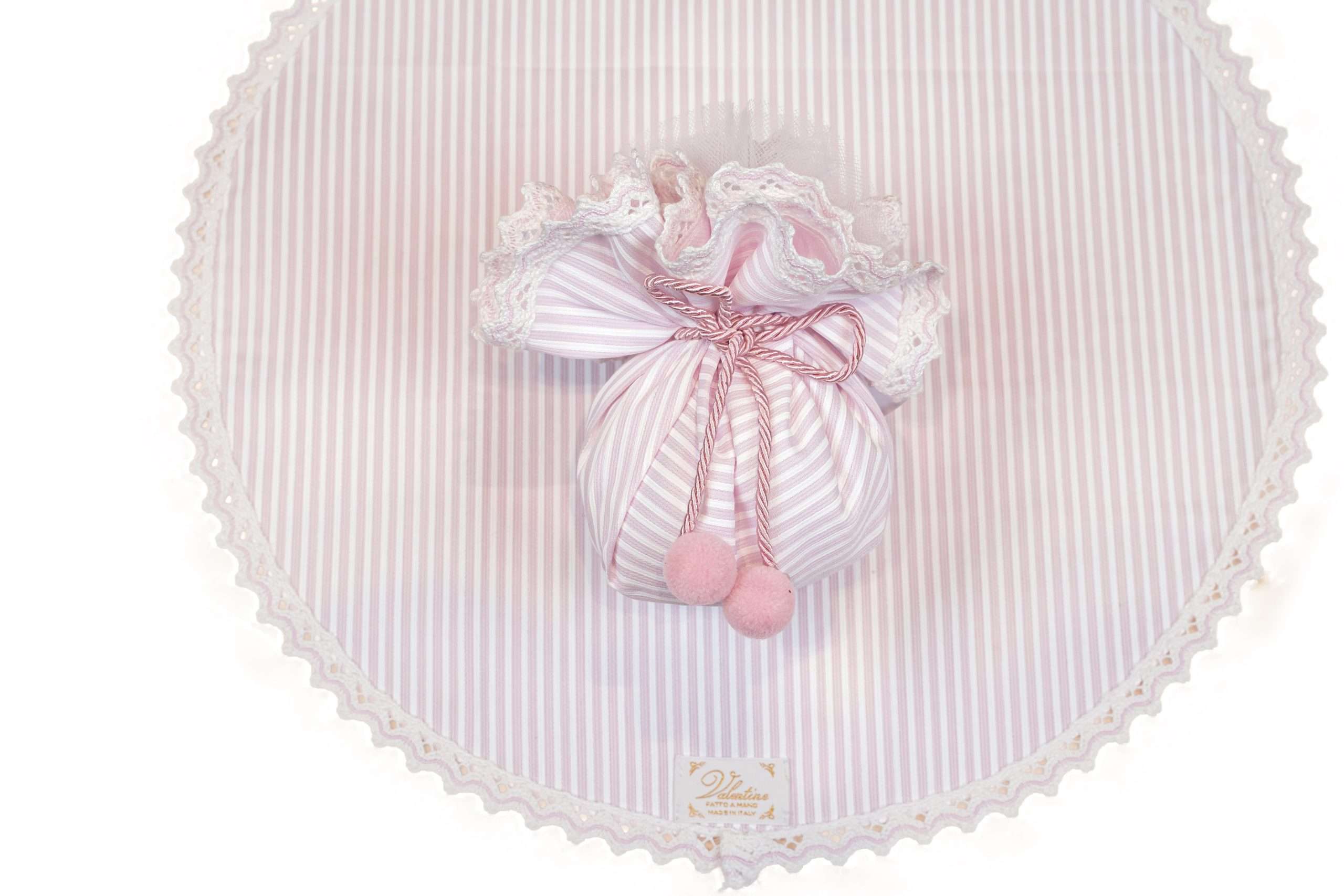 Centrino Righe Rosa in Piquet - Image 3