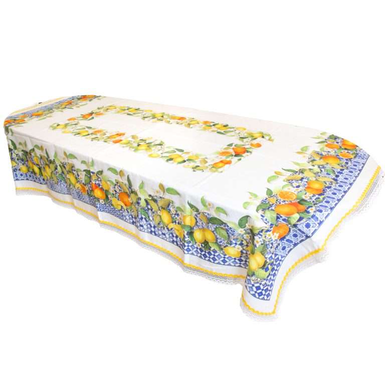 Linen Tablecloth "Profumi di Costiera" 8 175x250MT