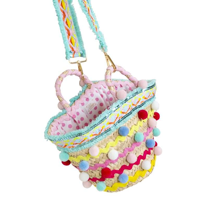 Borsa Multicolor Pon Pon