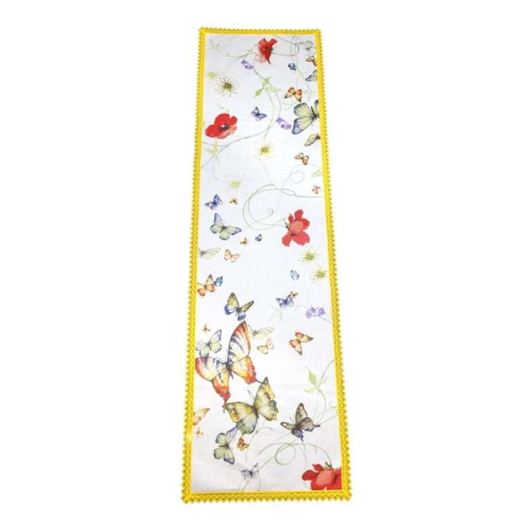 Runner "ButterFly Yellow" In Lino Cerato