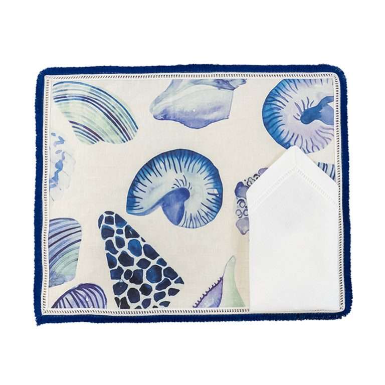 Tovaglietta Amerciana "Blu Mare" In Lino Cerato