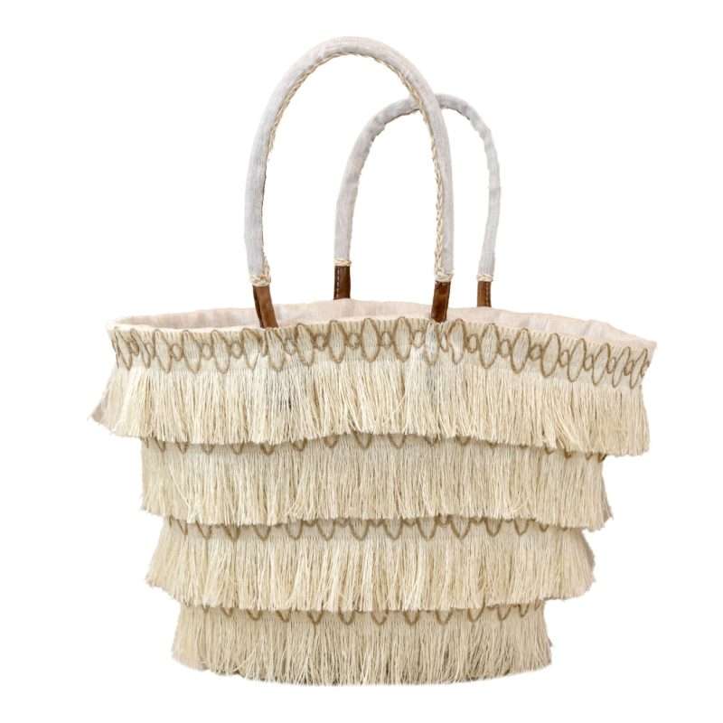 Sac en paille “ Riviera ” – Ligne de vêtements de plage