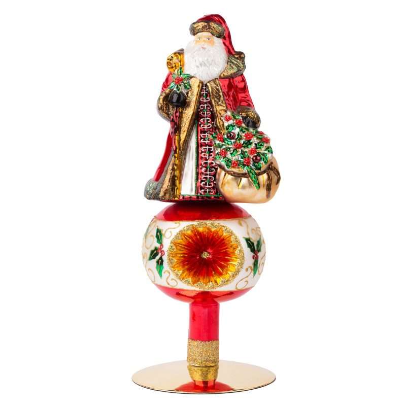 Puntale Babbo Agrifoglio In Vetro-Glasswear