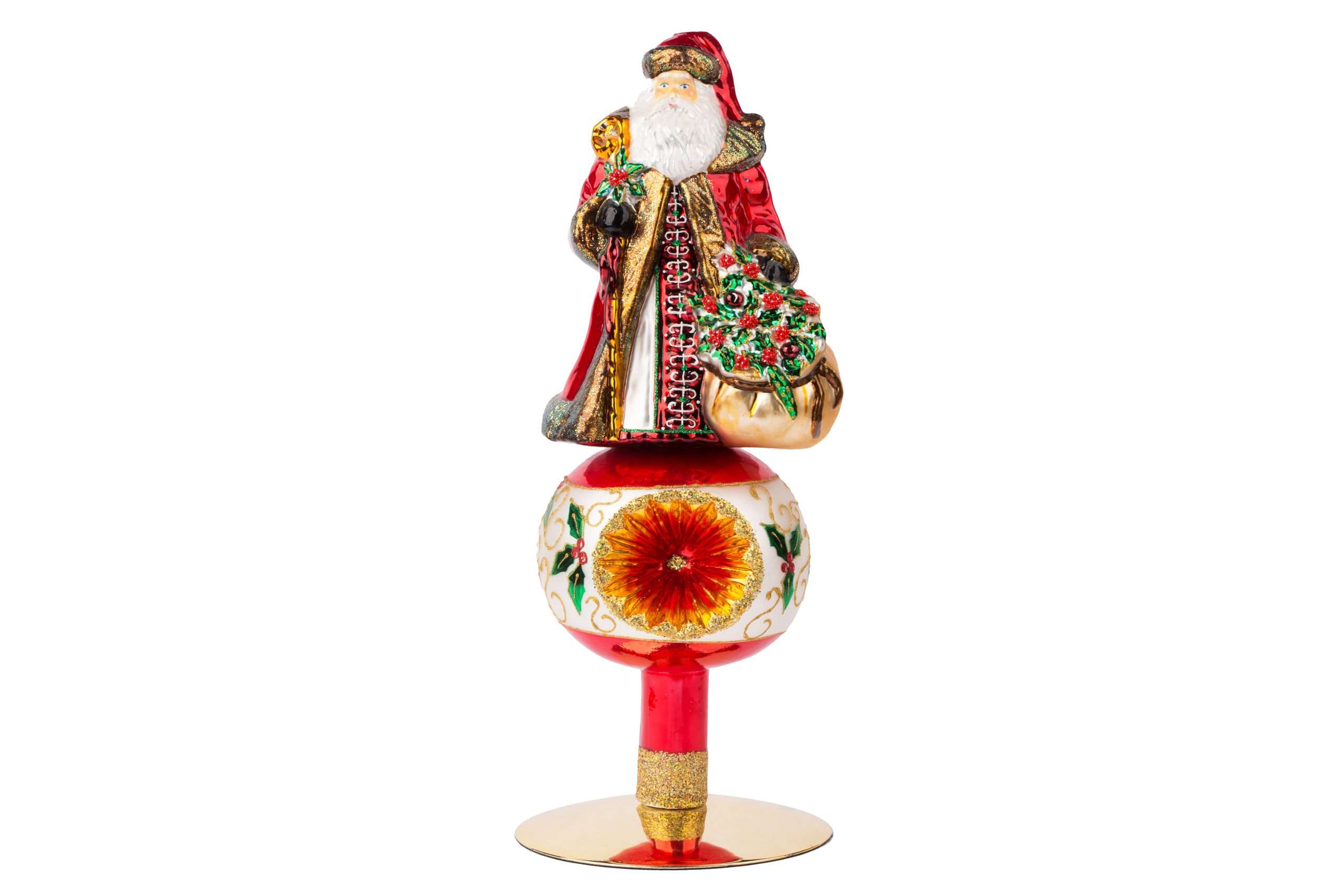 Puntale Babbo Agrifoglio In Vetro-Glasswear