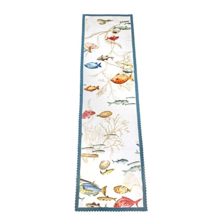 Runner "Tramonto Sul Pontile Blu" 170X50
