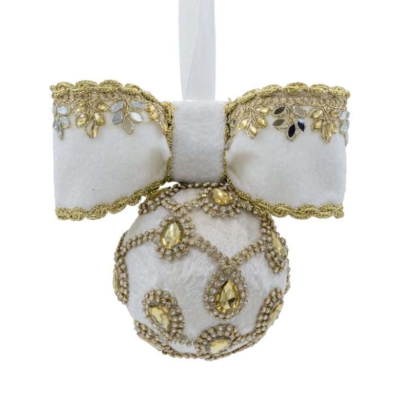 Sfera Natalizia "Gemme Oro" D10