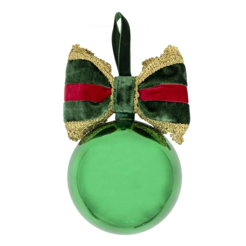 Sfera Natalizia "Verde Lucido" H25D15