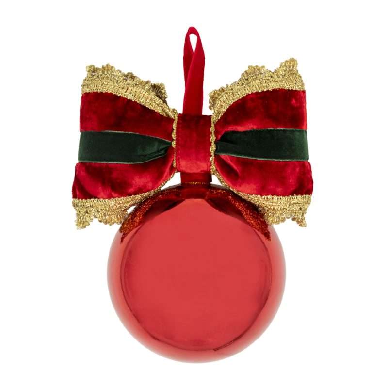 Sfera Natalizia "Rosso Lucida" H20D15