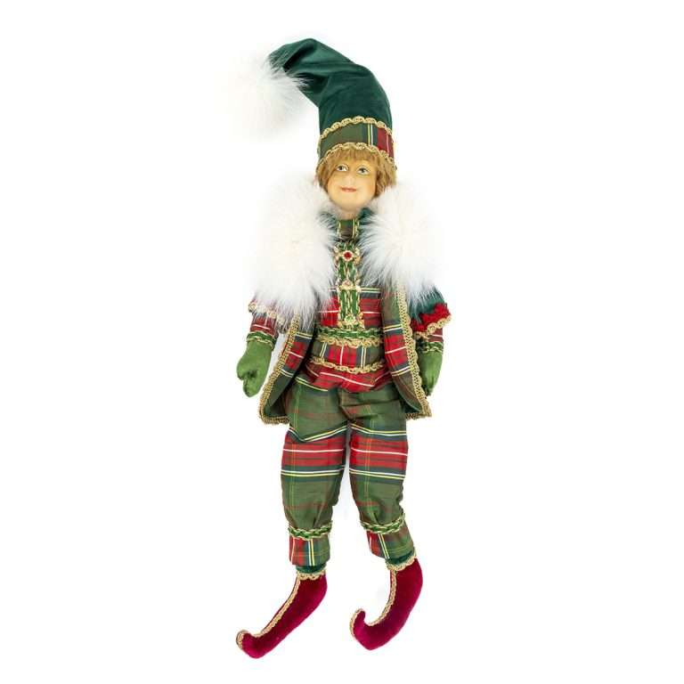 " Haut Elfe du tartan vert ” H60 cm