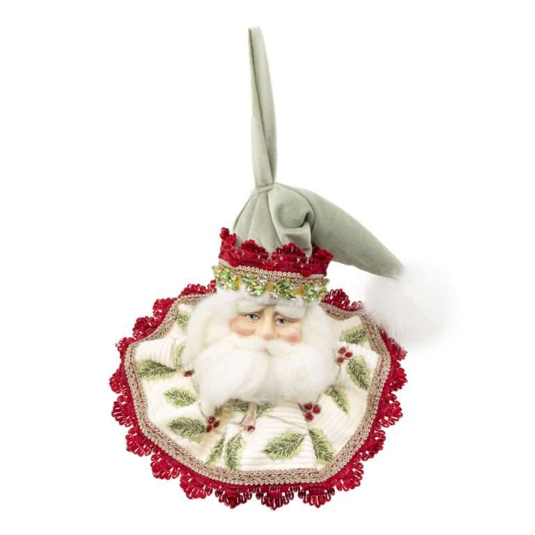 "Decorazione Albero Testa di Babbo" H15D25