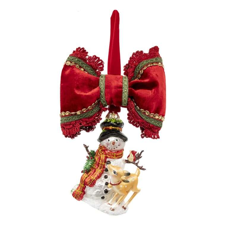 "Decorazione Albero Pupazzo di Neve" H26L25