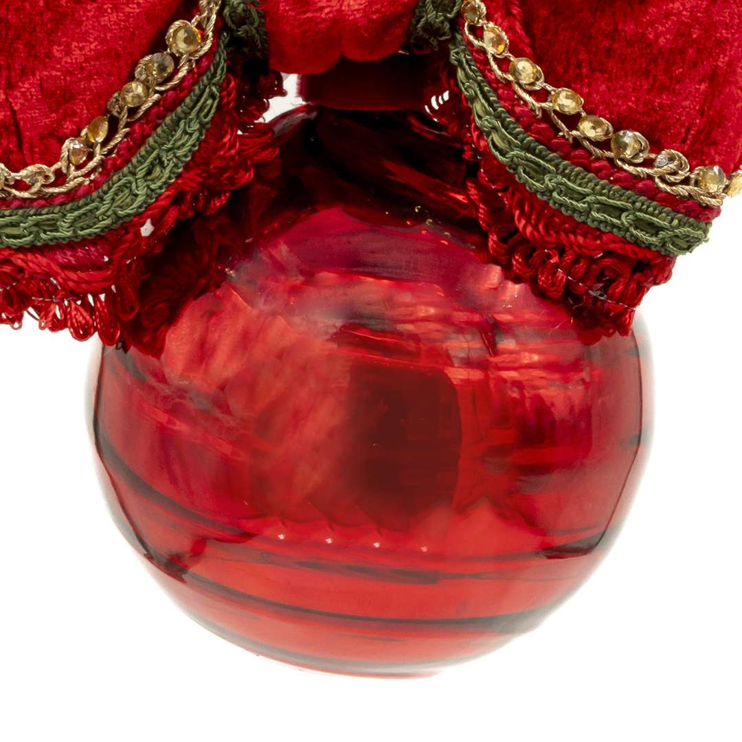 "Sfera Tonda Rossa Tema Merry Christmas" H20D10 - immagine 4