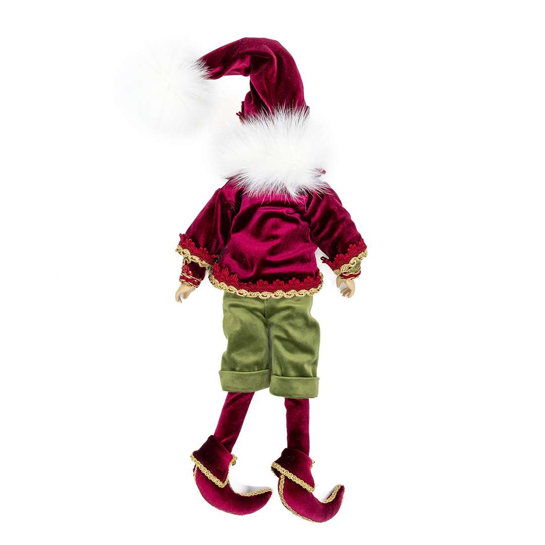 "Elfo Dolly Agrifoglio Bordeaux" H60 CM – Image 4