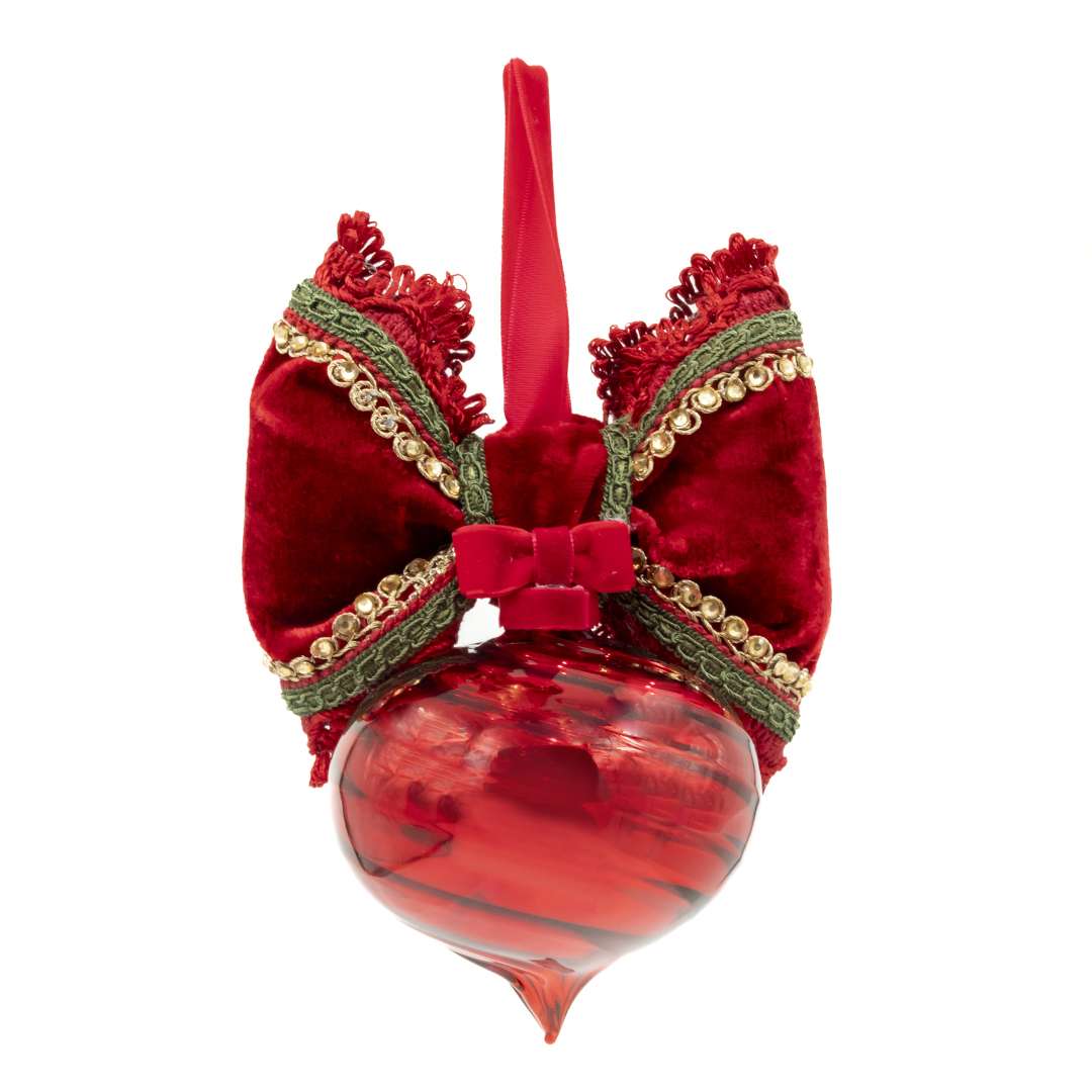 "Sfera Finial Rossa Tema Merry Christmas" - immagine 4