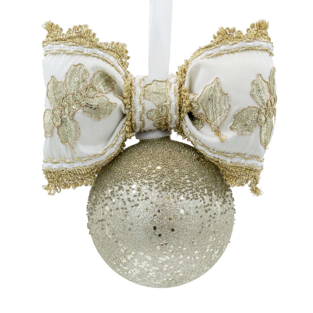 Sfera Natalizia "Glitter Oro Grande" D12H20