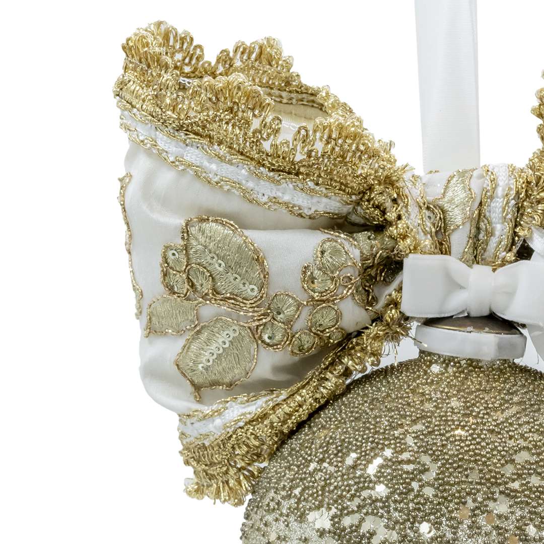Sfera Natalizia "Glitter Oro Grande" D12H20 - immagine 4