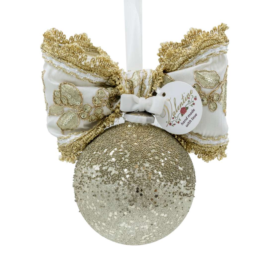 Sfera Natalizia "Glitter Oro Grande" D12H20 - immagine 2