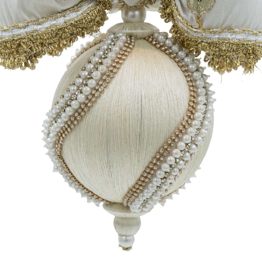 Sfera Natalizia "Perle Crema" D12H22 - immagine 4