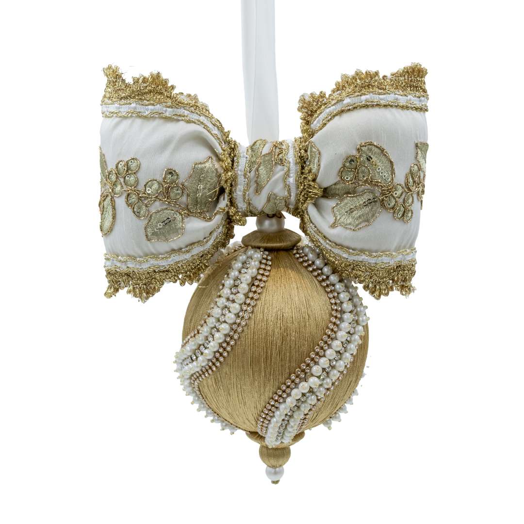 Christmas Ball "Gold Pearls" D12H22