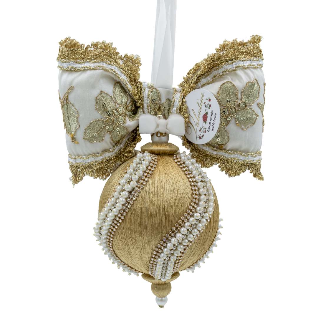 Sfera Natalizia "Perle Oro" D12H22 - Image 2