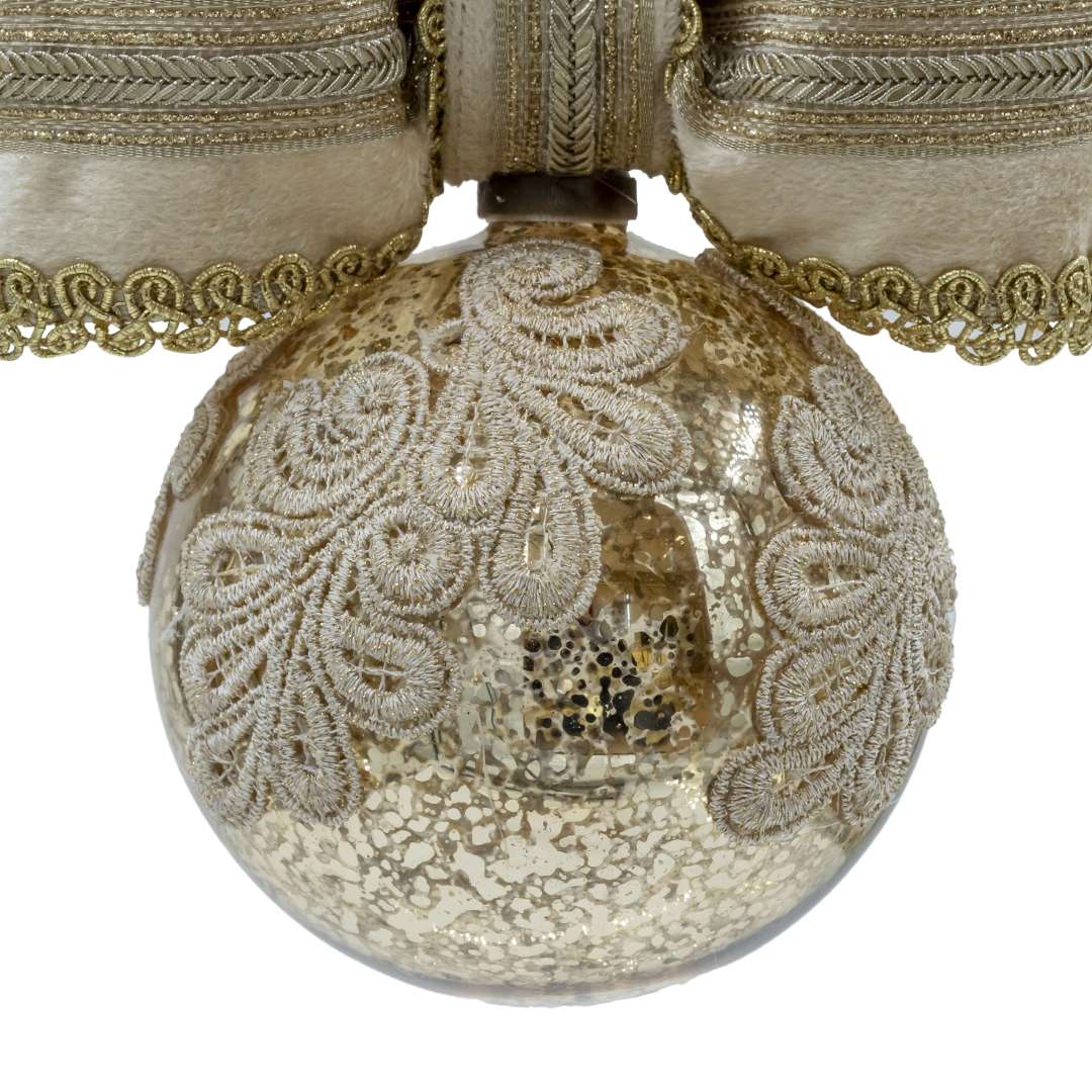 Sfera Natalizia "Decoro Champagne" D10H22 - immagine 4