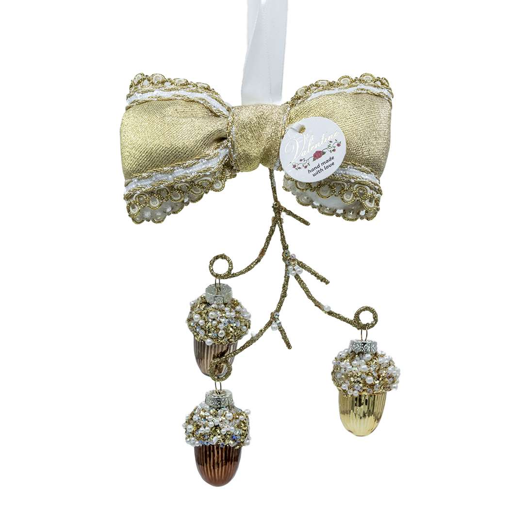 Decorazioni Albero "Ramo con Ghiande" H26L15 - immagine 4