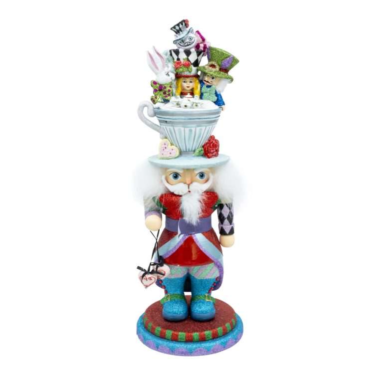 "Schiaccianoci Alice nel Paese delle Meraviglie con Tazze” – Holly Adler per Hollywood Nutcrackers H46X15D CM