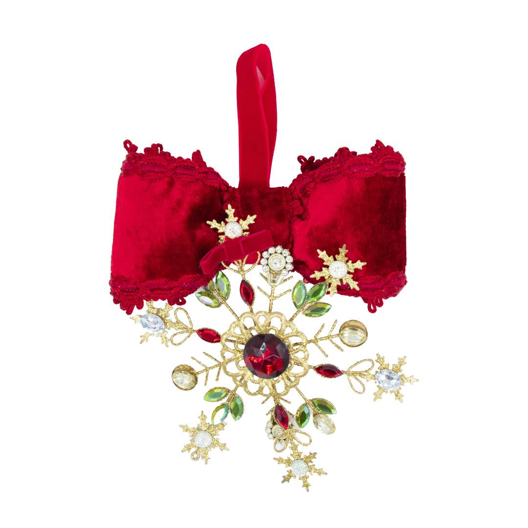 "Decorazione Albero Fiocco di Neve" H23L20 CM