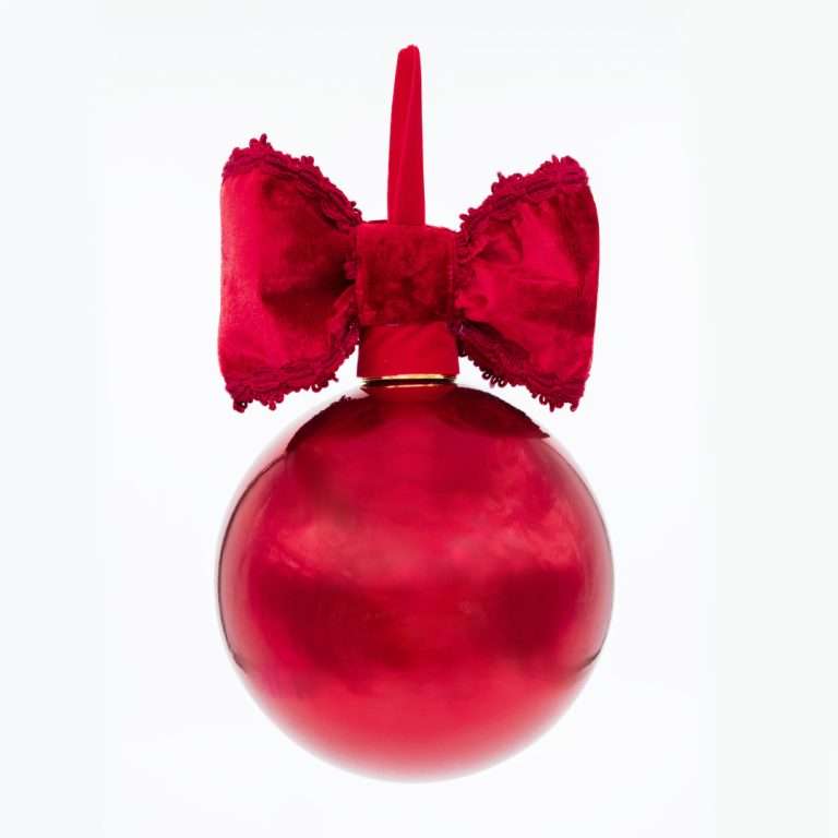 " Maxi boule de Noël rouge brillante " D20H30 cm