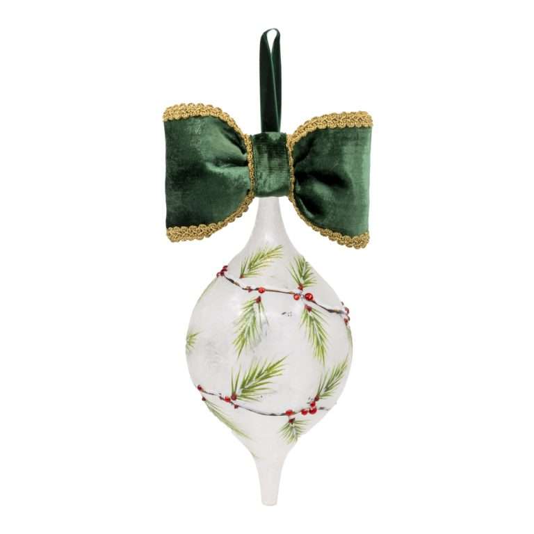 "Sfera Maxi con Punta e Fiori Intrecciati" H38X15D