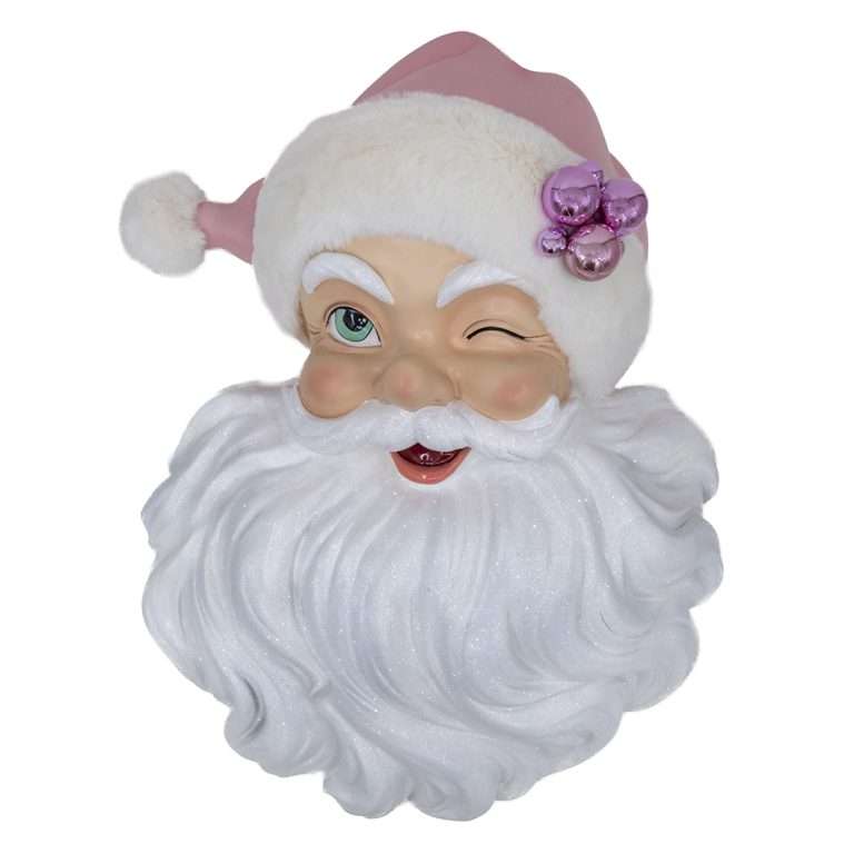 "Faccione Babbo Rosa Da Parete" H66 CM