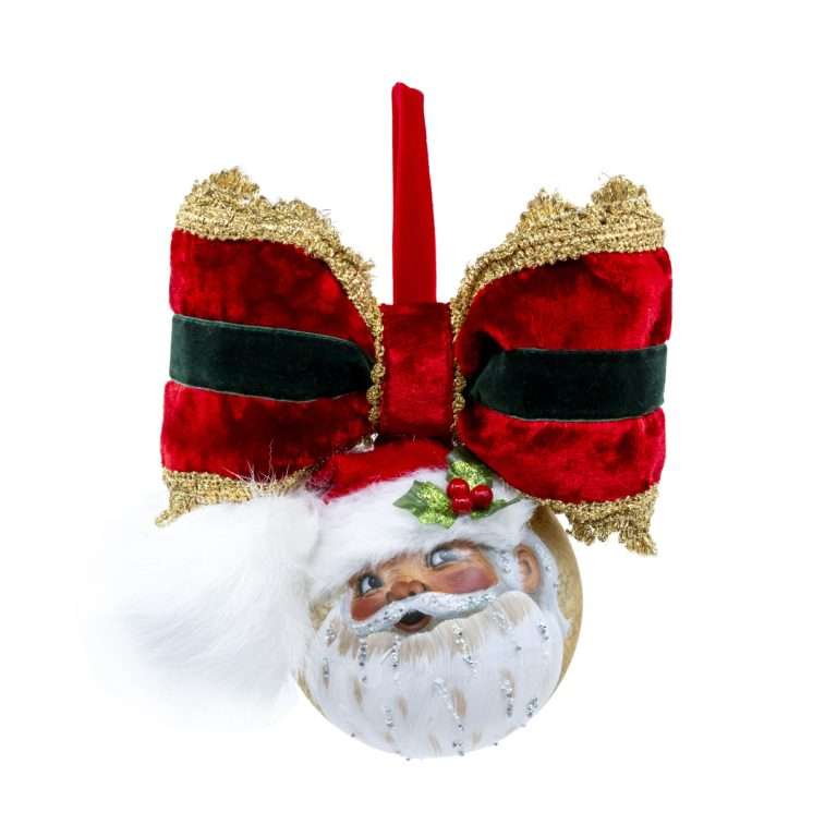 "Sfera Natalizia Babbo con Pom Pon " H24D14
