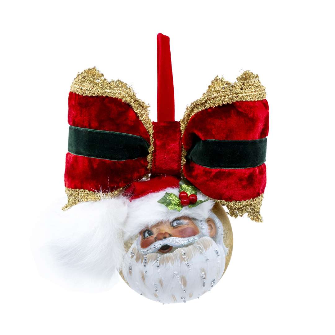 "Sfera Natalizia Babbo con Pom Pon " H24D14