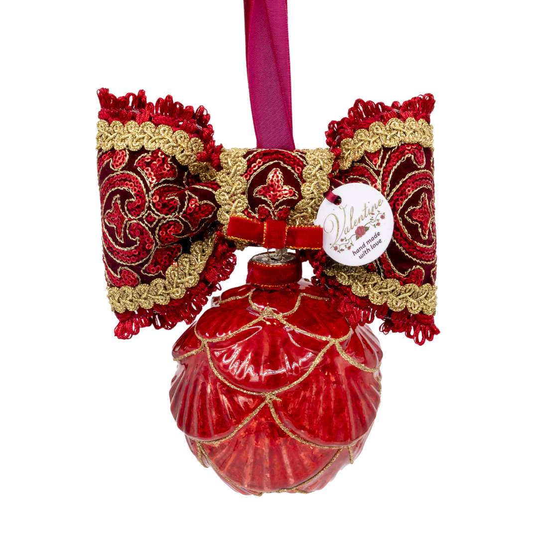 Palla Pigna Rossa e Oro-Luxury Forest D8X15H CM – Image 2