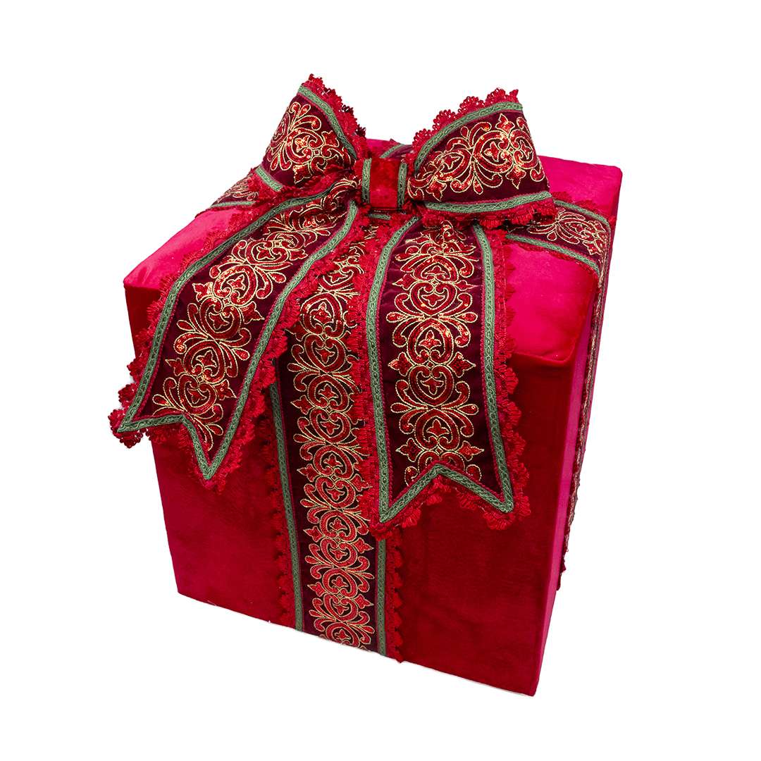 "Large Red Lily Sequin Gift Box" H50X42X42 CM