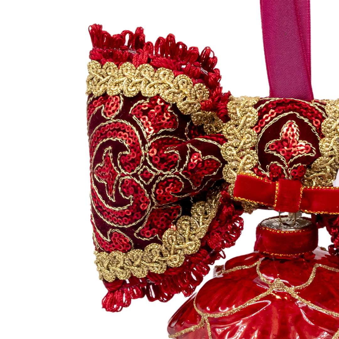 Palla Pigna Rossa e Oro-Luxury Forest D8X15H CM – Image 3