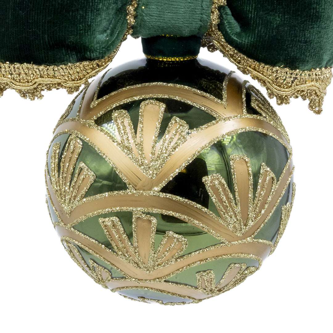 "Sferan Natalizia Ventaglio Verde" H18D10 – Image 2