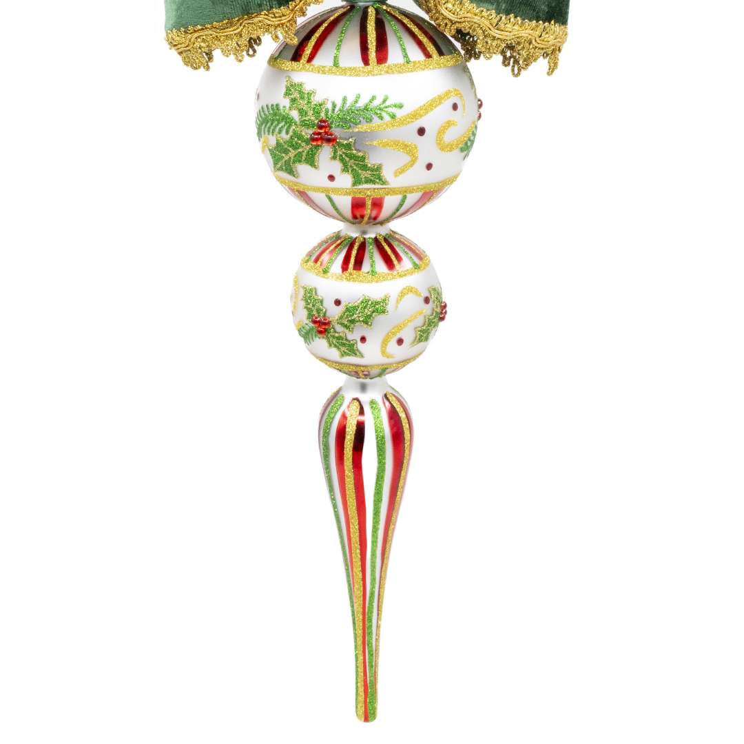 "Decorazione Albero Fuso Maxi Agrifoglio" H40X25L CM – Image 2