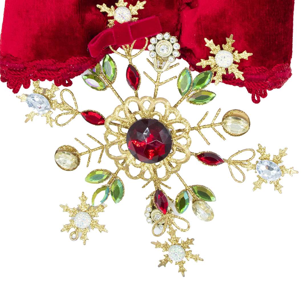 "Decorazione Albero Fiocco di Neve" H23L20 CM - immagine 2