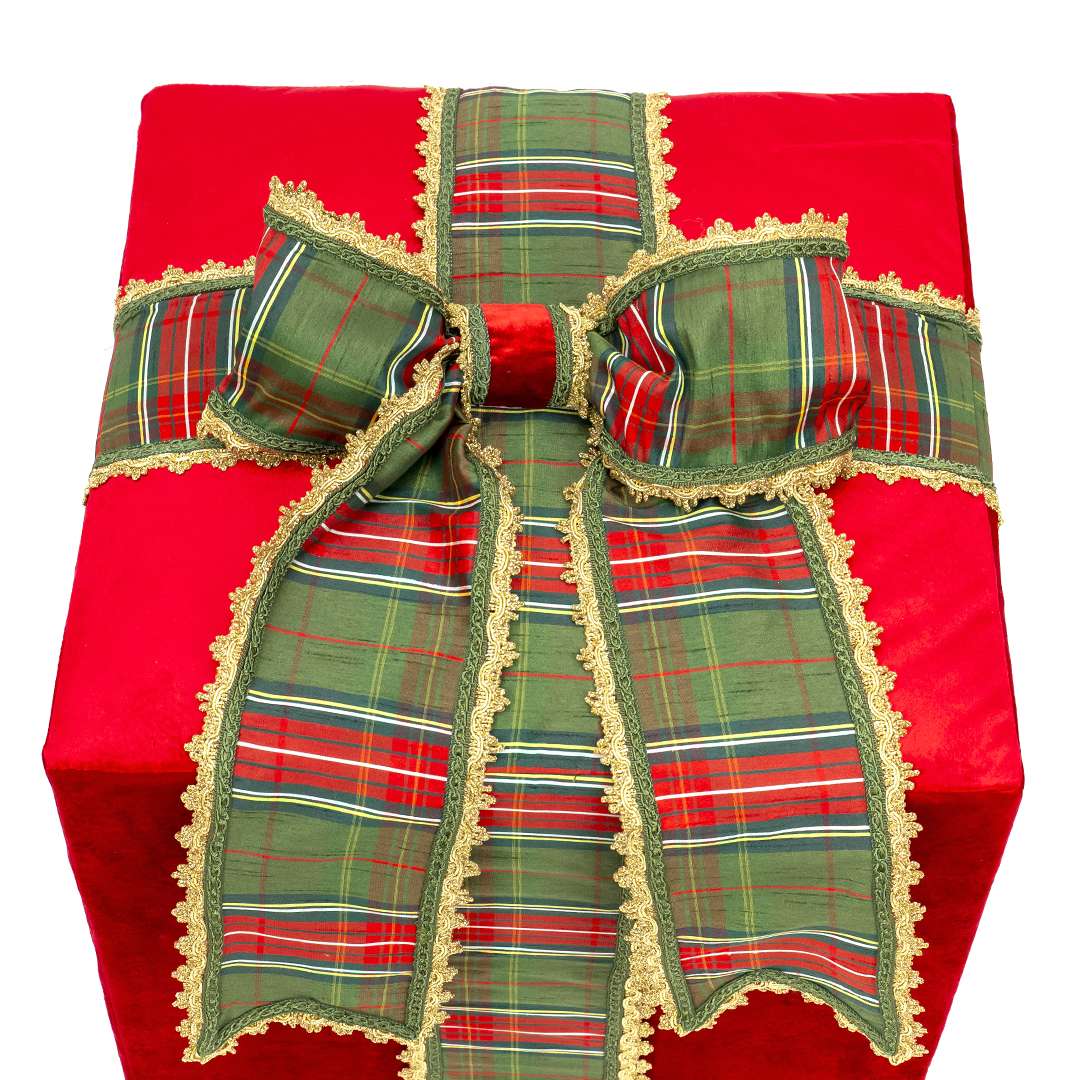 "Pacco Regalo Tartan Rosso Grande" H50X42X42 CM – Image 2
